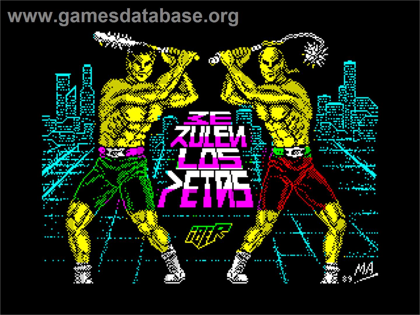 Ke Rulen Los Petas - Sinclair ZX Spectrum - Artwork - Title Screen